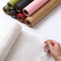 Papier en Gros en Rouleaux et Feuilles en Maille Nid d'Abeille pour Bouquets Floraux, Emballage Cadeau et Papier d'Art