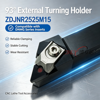 Porte-outil externe pour tour DLT ZDJNL2525M15, ZDJNR ZDJNL compatible avec les plaquettes DNMG, outil de tournage en acier allié pour tour CNC et usinage des métaux
