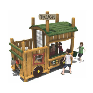 Yeni tasarım ucuz fiyat ahşap slayt eğlenceli oyun alanı seti oyun alanı açık ahşap Playhouse seti - Product Image 3