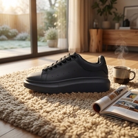 Baskets montantes rétro de luxe pour hommes et femmes - Tige en cuir véritable, doublure rembourrée, design respirant, chaussures épaisses