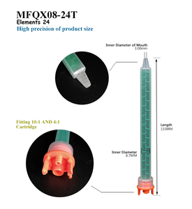 MFQX08.7-24T tĩnh Mixer tip f 490ml keo Quadro trộn vòi phun AB 10:1 trộn lời khuyên cho Acrylic corian bề mặt rắn dính - Product Image 2