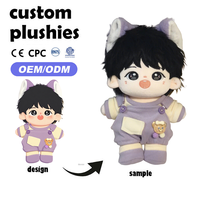 Peluche personnalisée super douce avec rembourrage en coton 20 cm, design Anime Kpop - Créez votre propre souvenir
