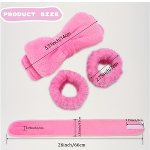 Bandeau de spa en polaire corail doux pour le visage, le maquillage et les soins de la peau, accessoire de coiffure et de soin du visage - Product Image 2