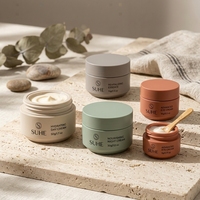 Envases de Plástico Biodegradables Reutilizables al por Mayor, Frascos Redondos de Boca Ancha para Cosméticos, Crema Facial, Cuidado de la Piel