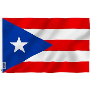 2023 дешевые прямые продажи с фабрики 68D полиэфирная трафаретная печать наружная кампания висит на заказ 3x5ft флаг Puerto Rico
