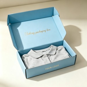 Boîte d'expédition <span class=keywords><strong>en</strong></span> gros pour chemises et blouses, avec estampage doré, emballage personnalisé pour vêtements, pour le transport - Product Image 5