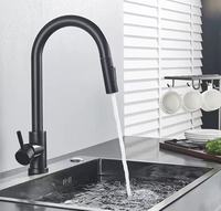 Keran Dapur Tarik Model Modern Warna Hitam Bahan Stainless Steel 304 Harga Pabrik Murah