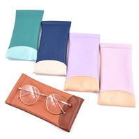 Bestpackaging sac de lunettes de soleil en cuir souple pochette à lunettes portable logo personnalisé sac organisateur de lunettes