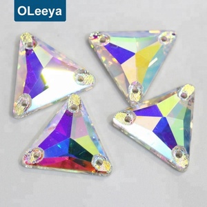 Prix de gros Strass à coudre en verre de qualité 5A 7*15mm Navette Crystal AB à dos plat pour robes de femme - Product Image 4