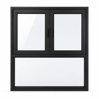 Ventana Abatible de Alto Rendimiento con Aislamiento Térmico, Barrera Contra Viento y Agua, Reducción de Ruido, Fabricada en Aluminio PA66, OEM ODM, MOQ Bajo