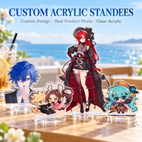 Présentoir en acrylique transparent personnalisé pour figurines d'anime, vente en gros, fabricant OEM, fournisseur d'usine, décoration de bureau, cadeaux, emballage en vrac