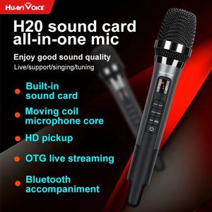 Microphone H20 Dynamique Sans Fil et Filaire Double Mode Haut <span class=keywords><strong>de</strong></span> Gamme avec Effets <span class=keywords><strong>de</strong></span> Réverbération pour le Chant et le <span class=keywords><strong>Streaming</strong></span> en Direct – Carte Son Intégrée - Product Image 2