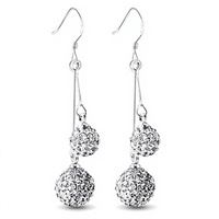 Anting Perak Sterling EZ44 925 Anting Gantung Berkilau Perhiasan Perak