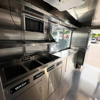 Camion de restauration rapide Hotdog personnalisé | Camion de nourriture de rue en acier inoxydable pouvant être conduit Remorque de restauration Festivals Événements entièrement équipés