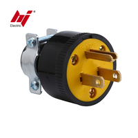 15A 125V düz bıçak erkek elektrik fişi Nema 515P fiş UL listelenen