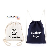Sac à cordon personnalisé en toile de jute et coton bio blanc, sac de sport, sac à dos, pochette, cadeau électoral personnalisable