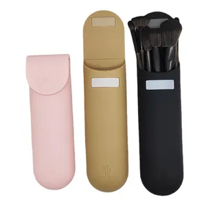 Nuovo Design in Silicone porta pennelli da viaggio borsa cosmetica per il trucco set di Silicone