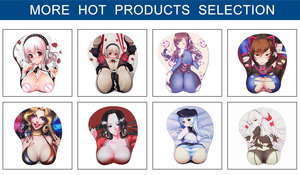 Nhà Máy Bán buôn tùy chỉnh 3D Gel phần còn lại Sexy Cô gái hình ảnh chuột padsd vú chuột Pad ODM/OEM phim hoạt hình chuột Pad với phần còn lại cổ tay - Product Image 2