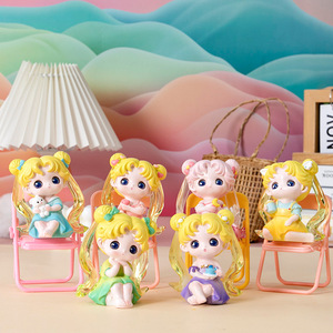 ชุดฟิกเกอร์อนิเมะ PVC ลึกลับ 6 ชิ้น กล่องสุ่ม 6 ซม. เซเลอร์มูน ของเล่นสะสมเซอร์ไพรส์สำหรับเด็กผู้หญิง ฟิกเกอร์เรซิ่น รูปปั้น กล่องสุ่ม - Product Image 4