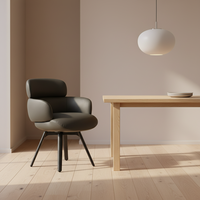 Offres promotionnelles : Chaise de salle à manger moderne en cuir, pieds en acier carbone, fauteuil pivotant ergonomique, durable, imperméable, luxe pour la maison