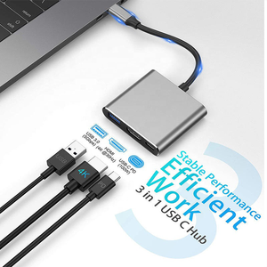Tendencia 3 en 1 <span class=keywords><strong>USB</strong></span> 3,1 tipo C <span class=keywords><strong>a</strong></span> <span class=keywords><strong>USB</strong></span> 3,0 4K <span class=keywords><strong>HDMI</strong></span> tipo C <span class=keywords><strong>hembra</strong></span> cargador Hub <span class=keywords><strong>Adaptador</strong></span> convertidor Cable 3 en 1 Hub con PD - Product Image 6