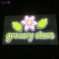 Lettres encastrées LED lumineuses personnalisées en acier inoxydable, signalétique de devanture de magasin, enseigne publicitaire pour entreprise, magasin de détail