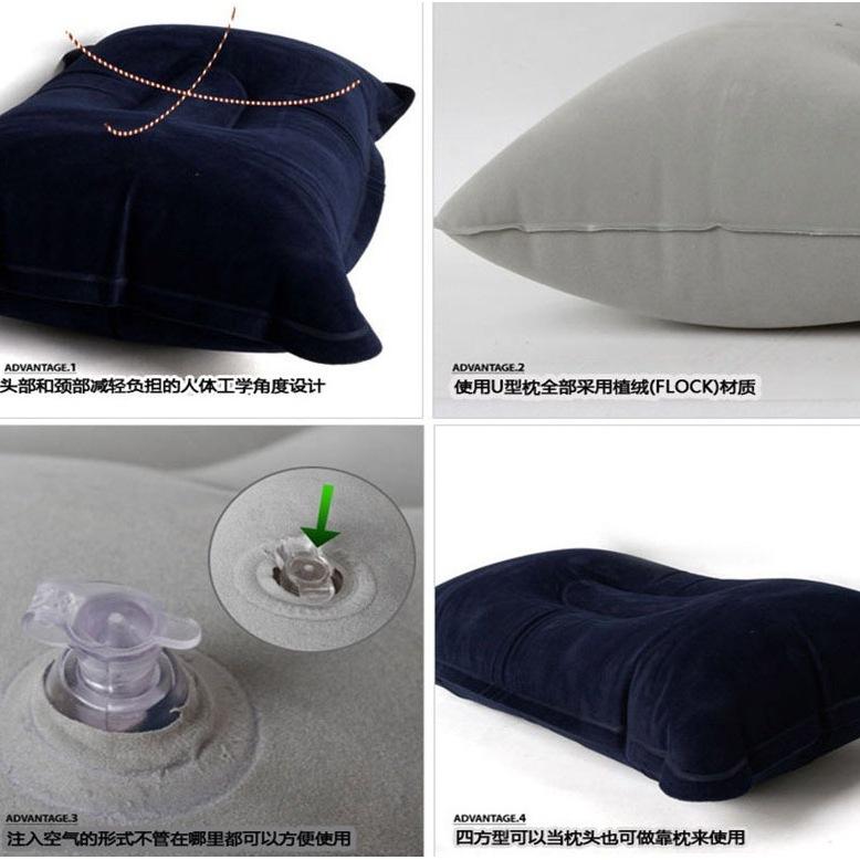 Sky blue outdoor inflatable pillow 34*22