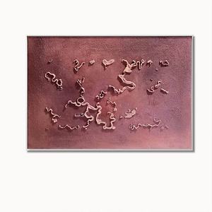 Peinture acrylique encadrée, art abstrait moderne pour la décoration de la maison, décoration murale pour salon, chambre, bureau, commerce, toile faite à la main - Product Image 6