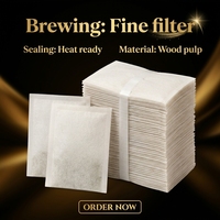 Sachets de thé en pâte de bois thermoscellables, filtres à thé vides, 2 x 3 pouces, blancs, compostables, 100 pièces pour thé en vrac