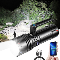Lampe de poche LED rechargeable 9500LM XHP360, affichage numérique, zoom, batterie haute capacité, banque d'alimentation pour la maison et le camping
