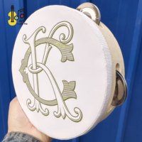 Tambourin en bois de 6 pouces pour mariage, tambourin personnalisé, tambour d'église, maracas, instrument de musique