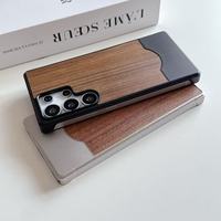 Nouvelle coque de téléphone en bois de noyer pour Samsung S25 Ultra S24 Plus, motif en fibre de carbone, coque magnétique pour iPhone 18 17 16 15 Pro Max