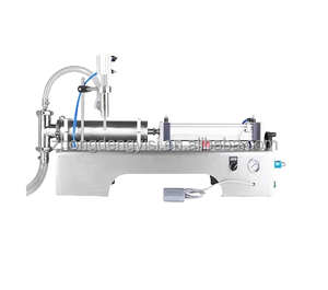 Machine de distribution quantitative précise semi-automatique pneumatique pour liquides, machine de remplissage de détergent à lessive et d'huile alimentaire - Product Image 1