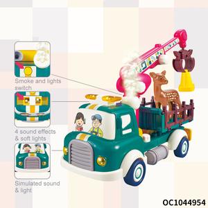 <span class=keywords><strong>Camion</strong></span> transporteur de jouets en plastique pour animaux (cerf, <span class=keywords><strong>girafe</strong></span>) pour enfants garçons, vente en gros, avec fonction lumière, son et pulvérisation de brume - Product Image 3