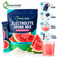 Poudre d'hydratation électrolytique quotidienne, mélange de boissons, équilibre en sodium, potassium, magnésium, plusieurs saveurs, étiquette privée, OEM personnalisé