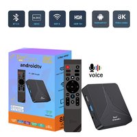 TV98 ATV RK3518 TV Box Quad-core con WiFi6, BT5.0, 8K, 4K HD, Control Remoto por Voz, 4G, 5G, Android 14 para Set Top Box PK H20 Pro