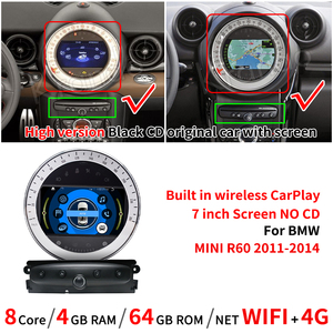 Krando 7 "Autoradio Navigation pour BMW <span class=keywords><strong>Mini</strong></span> <span class=keywords><strong>Cooper</strong></span> R56 R60 2006 - 2013 Android Head Unit Built-in Wireless Carplay 4G WIFI - Product Image 4