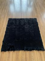 Natürliche Kaninchenfell-Decke 120x120cm Weiche Rexfell-Decke für Heimdekoration und als Geschenk