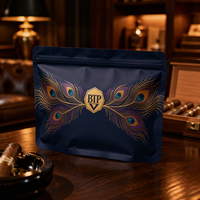 Sac d'emballage pour cigares personnalisé de qualité supérieure, faible MOQ, pochette zippée imprimée de luxe
