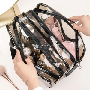 Custom Logo Clear Travel <b>Bag</b> Transparent Makeup <b>Bag</b> with Double Zipper Waterproof and Large-capacity Storage <b>Bag</b> Shopping <b>Bags</b> - Product Image 4