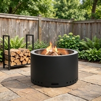 Poêle à granulés de bois sans fumée pleine grandeur pour jardin et patio, en acier inoxydable, vente en gros d'usine