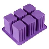 Moule à savon en silicone naturel à 6 cavités en forme de fleur pour la fabrication artisanale de savons, grand format, 2025