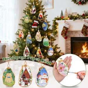 12 stuks <span class=keywords><strong>3</strong></span>-4 inch & 8-9 inch platte oester schelpen voor knutselen met gaten, hangend jute touw voor strandbruiloft, kustdecoratie, Kerstmis - Product Image 5