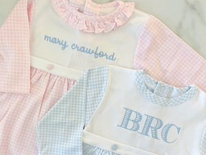 Оптовая продажа, красный и синий комплект одежды для новорожденных с вышивкой и круглым вырезом, хлопковый детский длинный комбинезон - Product Image 3