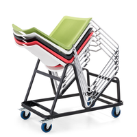 Espace public Nouveau Design Meubles Chaise Empilable Salle de Conférence Moderne Bureau Chrome Chaise