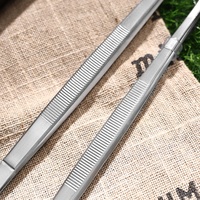 2 Pcs Pince à épiler professionnelle en acier inoxydable Pince longue pour aliments Pince à épiler de cuisine pour la cuisson sur le gril et la pâtisserie