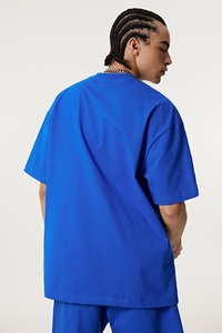 Yüksek kaliteli <span class=keywords><strong>Streetwear</strong></span> 245g 100% pamuk damla omuz boy T <span class=keywords><strong>Shirt</strong></span> ve kısa seti eşleşen setleri erkek seti - Product Image 5