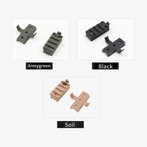 Adaptateurs de rail tactiques verts en ABS pour casques de moto – Rails latéraux universels de protection - Product Image 5
