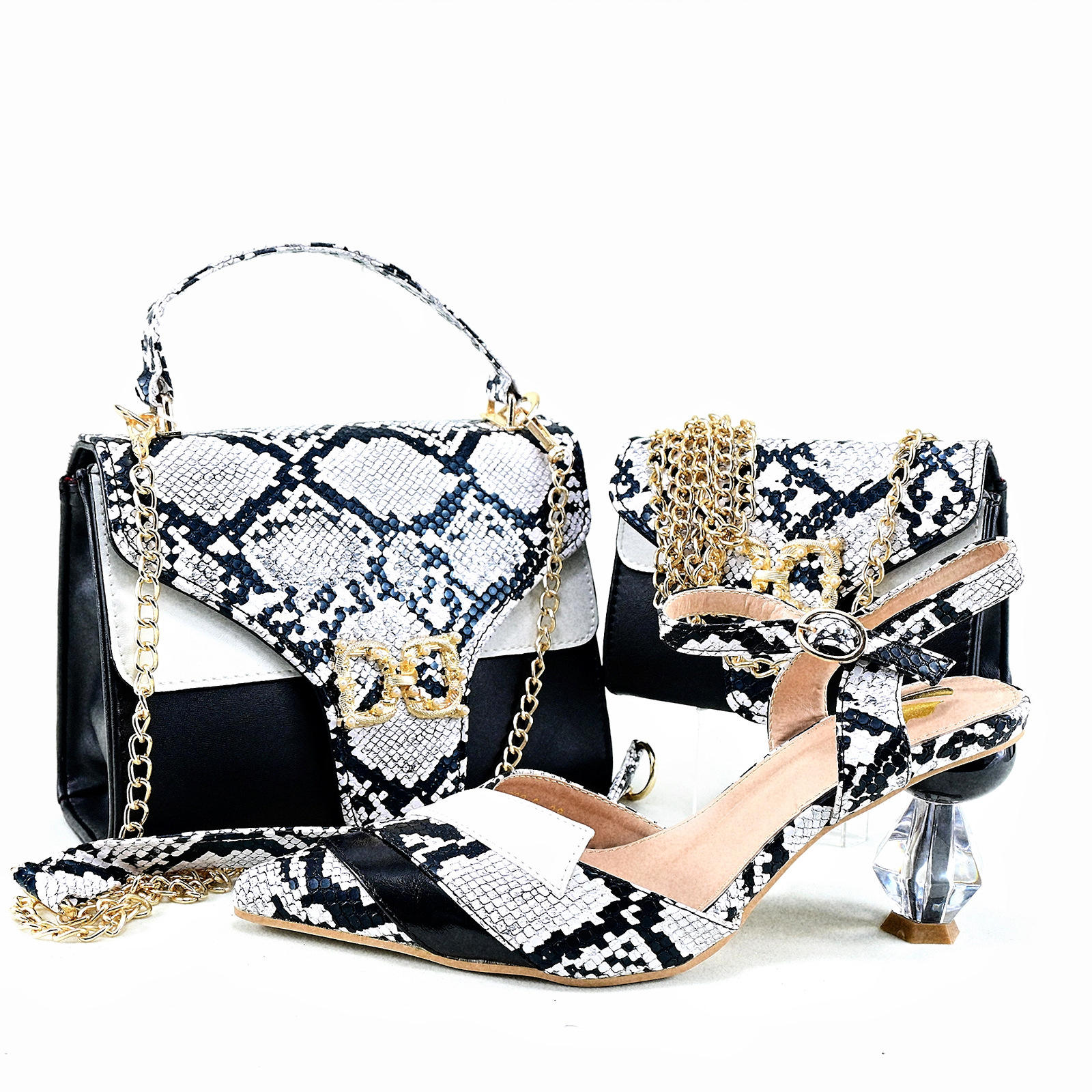 African Italian Wholesale Cheap Matching Women Shoes Sandals Bags and Shoes  Women Lady Handbag Set