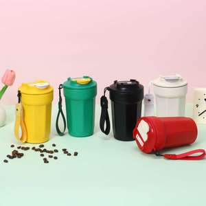 Stainless Steel Octagonal Coffee <b>Mug</b> 316 Vacuum <b>Insulated</b> Portable Cup With Carrying Strap For Travel And Home Use - Product Image 1